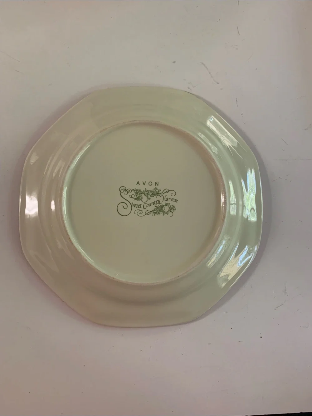 Three Avon Sweet Country Harvest Cream Ceramic Dish with Pink Trim